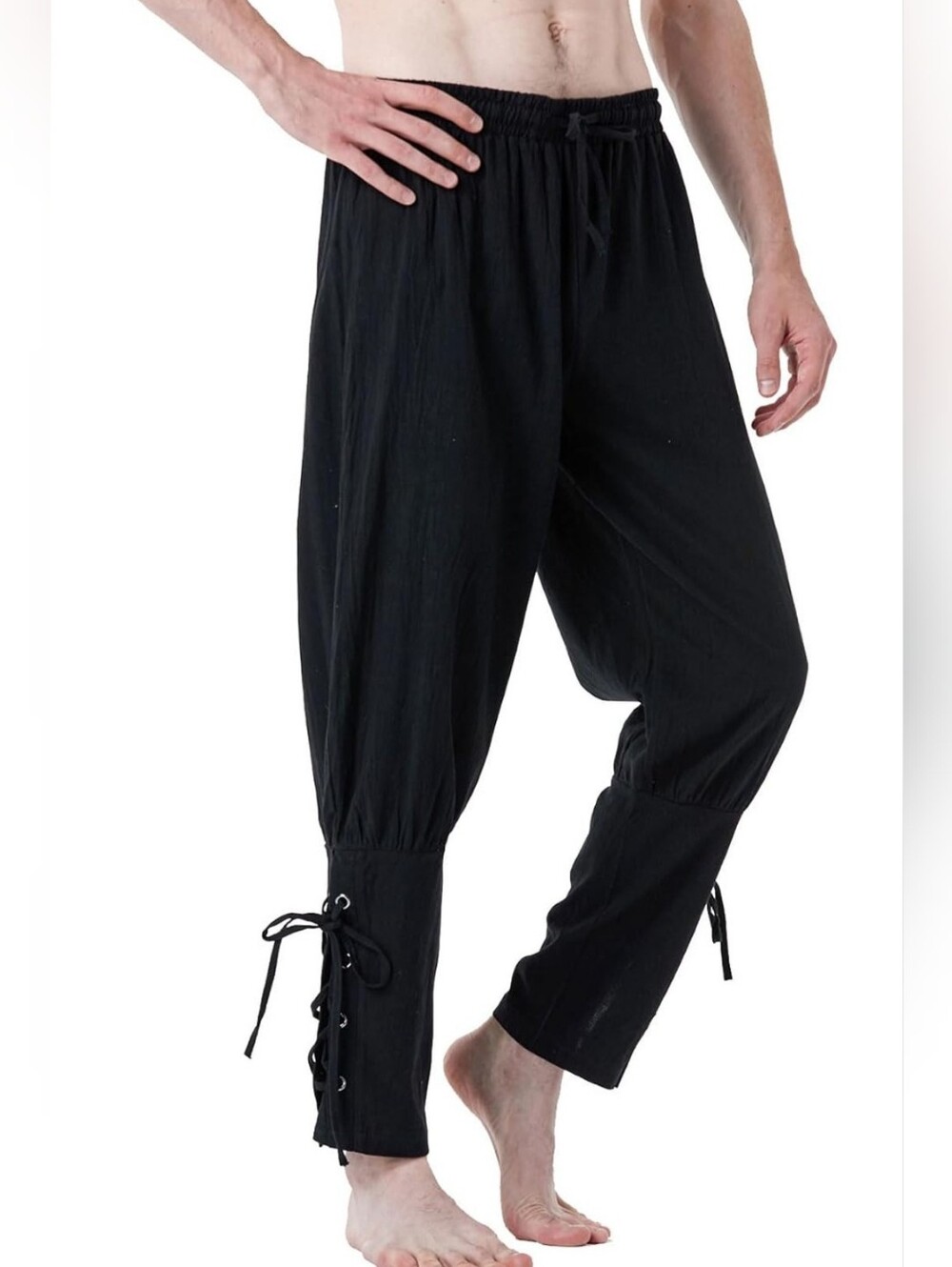 Mens Pure Cotton Ankle Banded Renaissance Pants
Vintage, Pirate, Viking, Mediev